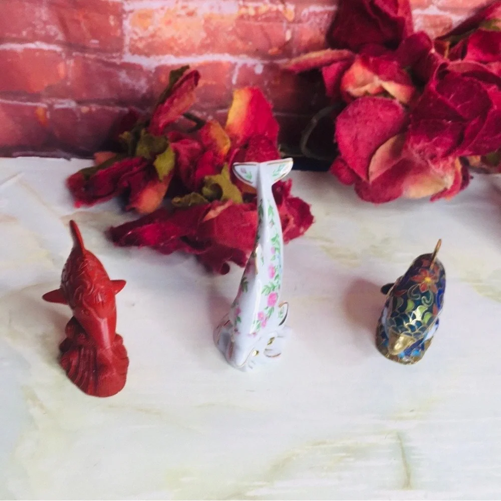 Vintage Lenox Set of Three Treasury of Dolphins Figurines